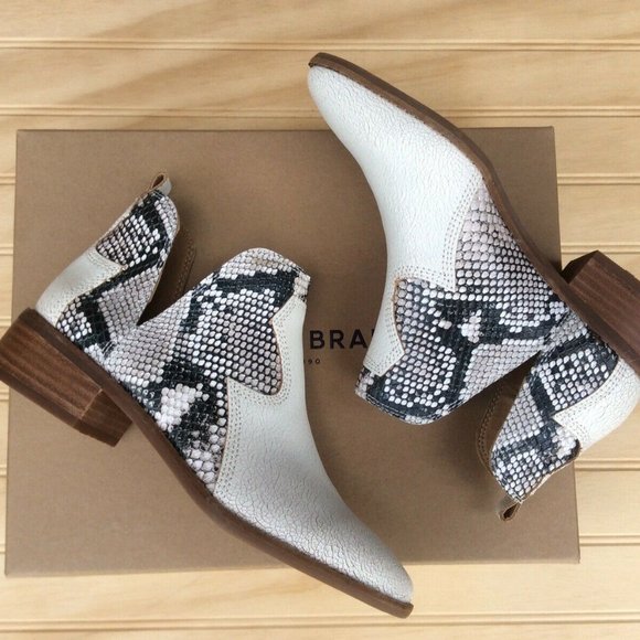 SOLD-Lucky Brand LEYMON LEATHER MILK WEATHERED Women's SZ. 5.5 M Ankle Boot-NIB - Picture 1 of 2